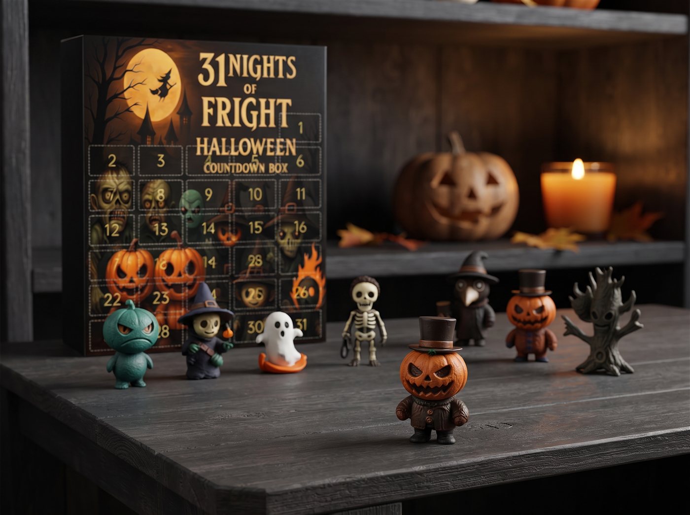 BooBoX Halloween countdown with a growing collection of spooky mini figures